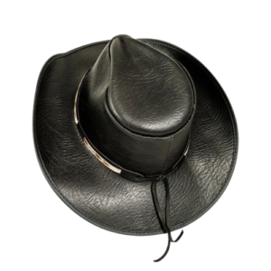 Unique Front Buffalo Leather Cowboy Hat